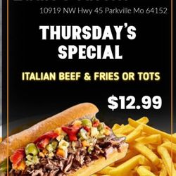 Ask About our weekly Special every Thursday!