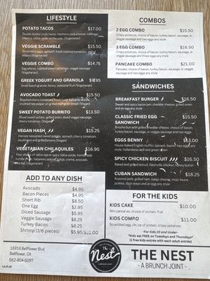 Menu photo 1 The Nest: A Brunch Joint Bellflower, CA Menu photo 1 The Nest: A Brunch Joint Bellflower, CA