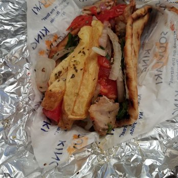 King Souvlaki - Chicken gyro (pita sandwich) - $6 - Food Trucks Near Me - Bayside, New York King Souvlaki - Chicken gyro (pita sandwich) - $6 - Food Trucks Near Me - Bayside, New York