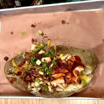 Jim 'N Nick's Bar-B-Q - Potato with pulled pork - Barbeque Near Me - Alcoa, Tennessee Jim 'N Nick's Bar-B-Q - Potato with pulled pork - Barbeque Near Me - Alcoa, Tennessee