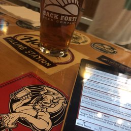No paper menus, check out their selection on a kindle