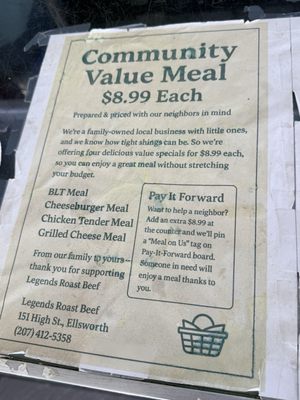 Menu photo 3 Legends Roast Beef Ellsworth Ellsworth, ME