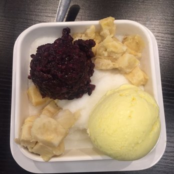 Mango Mango Dessert - White snow with durian ice cream, durian, and sticky rice. - Desserts Near Me - Plano, Texas Mango Mango Dessert - White snow with durian ice cream, durian, and sticky rice. - Desserts Near Me - Plano, Texas