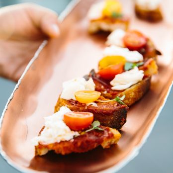Foxtail Catering and Events - Heirloom Cherry Tomato Bruschetta - Party & Event Planning Near Me - San Francisco, California Foxtail Catering and Events - Heirloom Cherry Tomato Bruschetta - Party & Event Planning Near Me - San Francisco, California