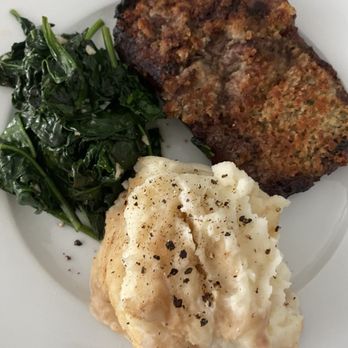 Delicious Heights - Parm crusted NY strip med rare - New American Near Me - Berkeley Heights, New Jersey Delicious Heights - Parm crusted NY strip med rare - New American Near Me - Berkeley Heights, New Jersey