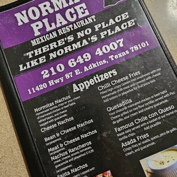 Norma's Place Mexican Food - Menu - Breakfast & Brunch Near Me - Adkins, Texas Norma's Place Mexican Food - Menu - Breakfast & Brunch Near Me - Adkins, Texas