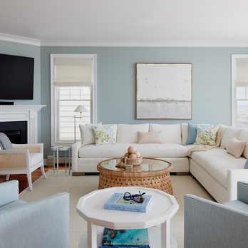Barbara Straub Interiors - A neutral palette with shades of blue to make this pretty home's interior match the outside ocean views. - Interior Design Near Me Barbara Straub Interiors - A neutral palette with shades of blue to make this pretty home's interior match the outside ocean views. - Interior Design Near Me