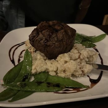 Benchmark American Brasserie - Filet with lobster risotto and snow peas - French Near Me - Texarkana, Texas