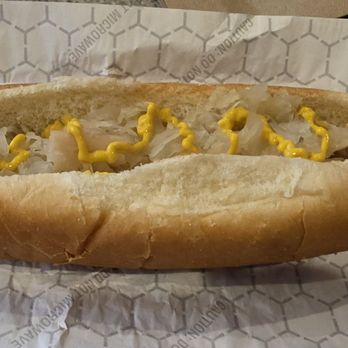 Snack Nook - Footlong Nathan's Hot dog with sauerkraut and mustard - Fast Food Near Me - Las Vegas, Nevada Snack Nook - Footlong Nathan's Hot dog with sauerkraut and mustard - Fast Food Near Me - Las Vegas, Nevada
