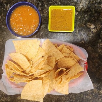Limestone Mexican Grill & Seafood - Chips with salsa. The red salsa to right is much better. - Mexican Near Me - Spring Branch, Texas Limestone Mexican Grill & Seafood - Chips with salsa. The red salsa to right is much better. - Mexican Near Me - Spring Branch, Texas