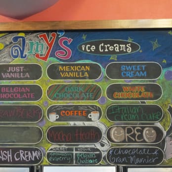 Amy's Ice Creams - Flavor board (Feb 2014) - Ice Cream & Frozen Yogurt Near Me - Austin, Texas Amy's Ice Creams - Flavor board (Feb 2014) - Ice Cream & Frozen Yogurt Near Me - Austin, Texas