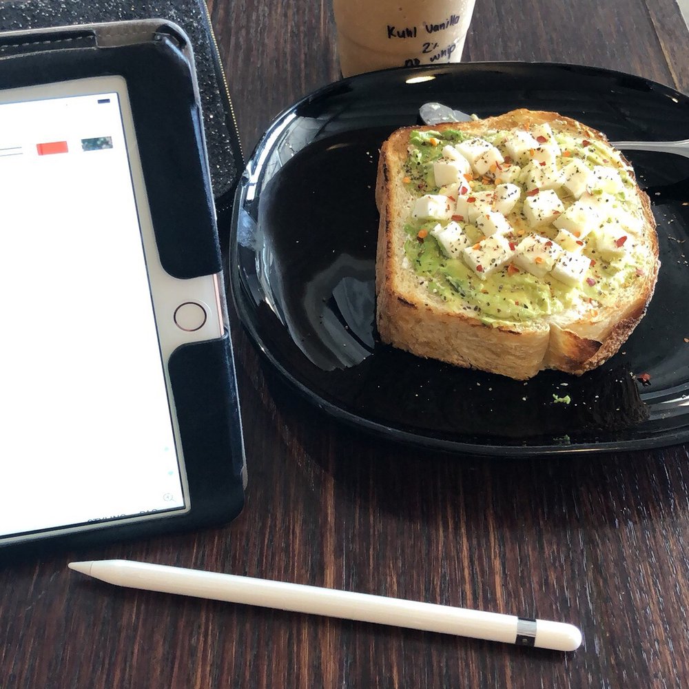 Brot Coffee - Sourdough toast with cream cheese, avocado, mozzarella cheese, sale, pepper & chili flakes & Vanilla Kuhl blended - Coffee & Tea Near Me - Orange, California Brot Coffee - Sourdough toast with cream cheese, avocado, mozzarella cheese, sale, pepper & chili flakes & Vanilla Kuhl blended - Coffee & Tea Near Me - Orange, California