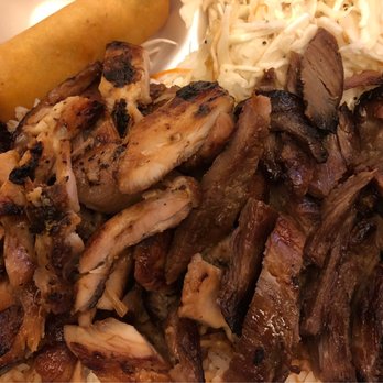 Tikiyaki - Beef and Chicken Teriyaki Plate - includes a salad and an egg roll - Fast Food Near Me - Orange, California