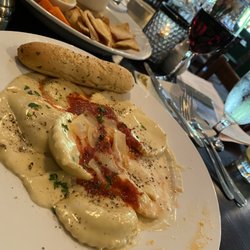 Wellsville Country Club & Restaurant - Three-cheese ravioli, Alfredo/marinara sauce combo