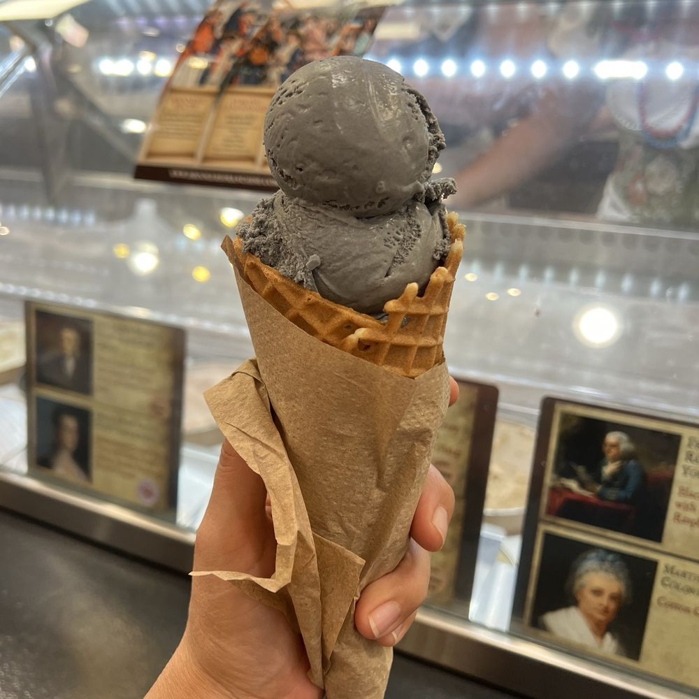 Brooker's Founding Flavors - I scoop of black Madagascar vanilla ice cream $5.85 on a waffle cone for an additional $1.50 - Ice Cream & Frozen Yogurt Near Me - Chandler, Arizona