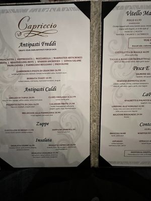 Menu photo 1 Capriccio Atlantic City, NJ
