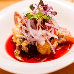 Soft Shell Crab Amazu Ponzu at Umami and Sushi Grill