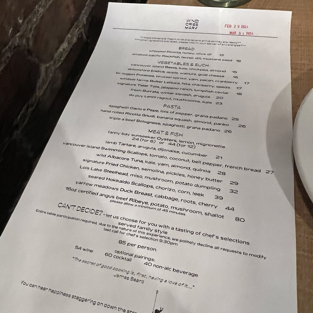Wind Cries Mary - Menu - Wine Bars Near Me - Victoria, British Columbia Wind Cries Mary - Menu - Wine Bars Near Me - Victoria, British Columbia