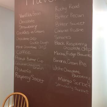 Sugar Mama's - Available flavors when I visited on July 30, 2013. - Desserts Near Me - Fairfax, Virginia Sugar Mama's - Available flavors when I visited on July 30, 2013. - Desserts Near Me - Fairfax, Virginia
