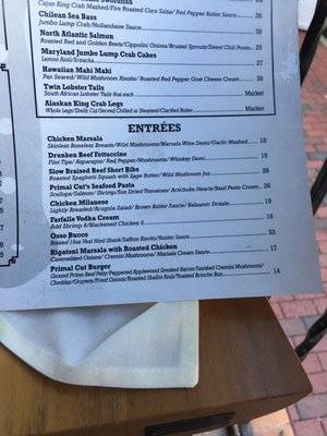 Menu photo 6 The Primal Cut Steakhouse Tinley Park, IL Menu photo 6 The Primal Cut Steakhouse Tinley Park, IL