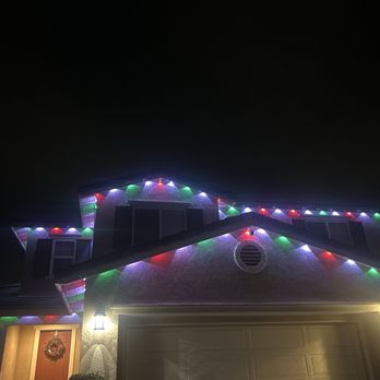 Perfect Holiday Lights - Jeff and crew installed permanent lights on the upper level under the eaves. - Holiday Decorating Services Near Me - Redlands, California