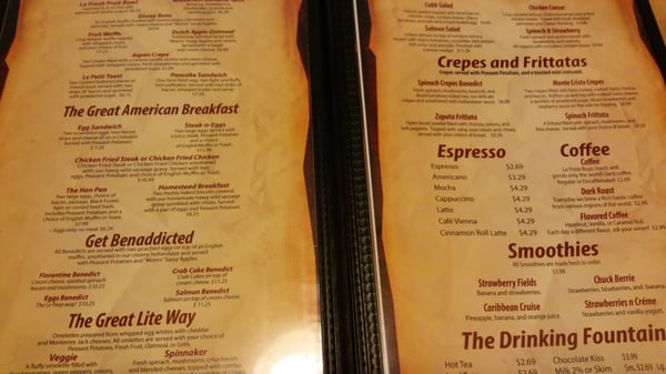 Menu photo 8 Le Peep Cafe San Antonio, TX