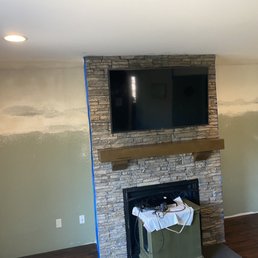 Completed installation and texture and surface now ready for painting