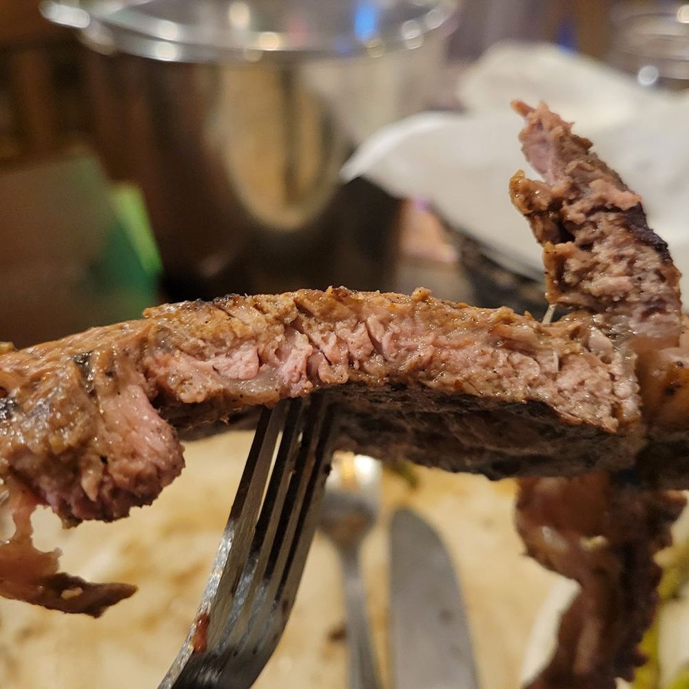 12 oz. Ribeye, medium rare. 12 oz. Ribeye, medium rare.