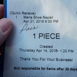 Clearly states that my shoes would be done on the 21st.