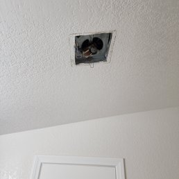 Our old bathroom fan motor stopped working. Figured it was time for an upgrade anyway. Our old bathroom fan motor stopped working. Figured it was time for an upgrade anyway.