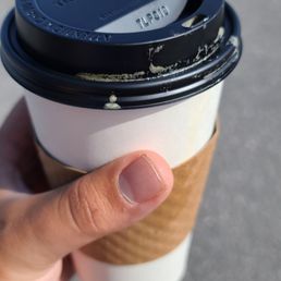 Hot latte and it will definitely be served hot and delicious. Hot latte and it will definitely be served hot and delicious.