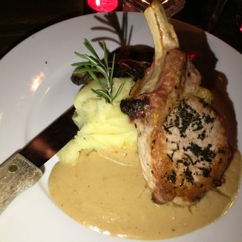 SWeL Restaurant - French cut pork chop, mashed Yukon gold potatoes, Marsala sauce, and portobello mushroom - New American Near Me - Seattle, Washington SWeL Restaurant - French cut pork chop, mashed Yukon gold potatoes, Marsala sauce, and portobello mushroom - New American Near Me - Seattle, Washington
