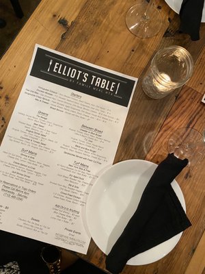 Menu photo 5 Elliot's Table Houston, TX