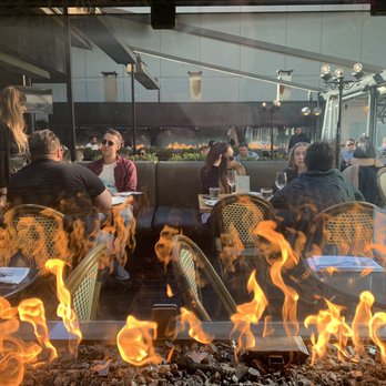 The Roof - Amazing fireplaces surrounding the rooftop deck. It's just beautiful! - Seafood Near Me - Vancouver, British Columbia