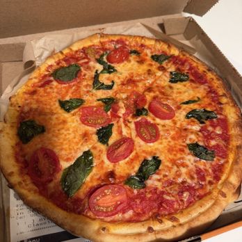 Blaze Pizza - Build Your Own Pizza (Large) with cheese, basil, and cherry tomatoes. - Pizza Near Me - Glendale, California Blaze Pizza - Build Your Own Pizza (Large) with cheese, basil, and cherry tomatoes. - Pizza Near Me - Glendale, California