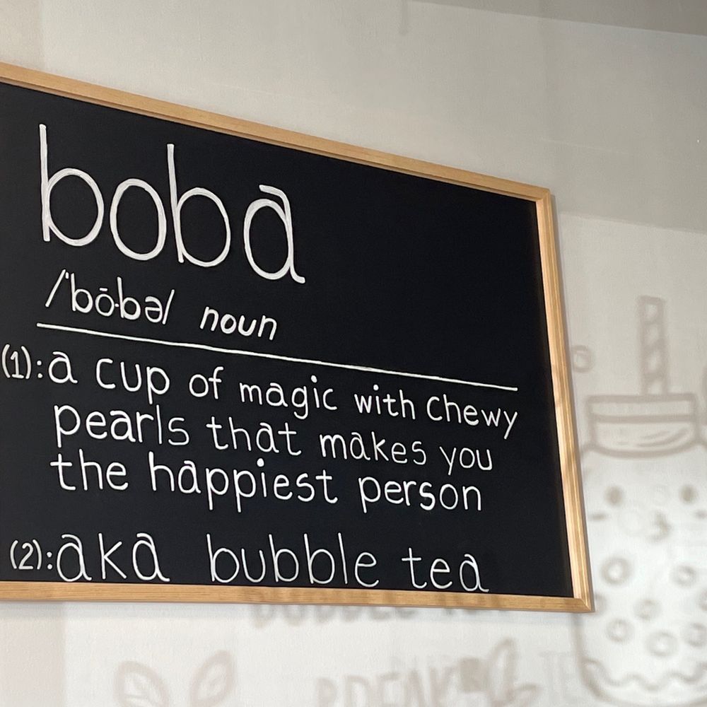 Bo’s Boba - a menu on a chalkboard - Bubble Tea Near Me - Tulsa, Oklahoma