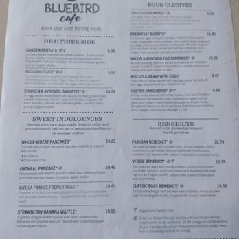 Bluebird Cafe - Menu - Breakfast & Brunch Near Me - Thornton, Colorado