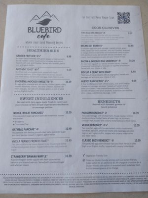 Menu photo 8 Bluebird Cafe Thornton, CO