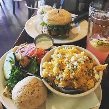 Brother Jon's Alehouse - Spicy Mac & Salmon Burger - American Near Me - Bend, Oregon Brother Jon's Alehouse - Spicy Mac & Salmon Burger - American Near Me - Bend, Oregon