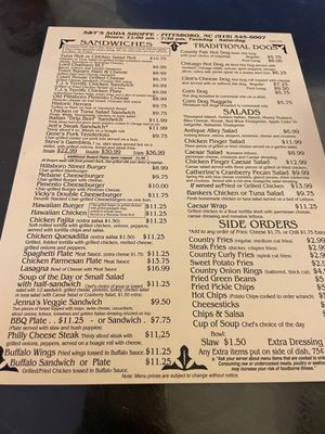 Menu photo 4 S & T Soda Shoppe Pittsboro, NC Menu photo 4 S & T Soda Shoppe Pittsboro, NC