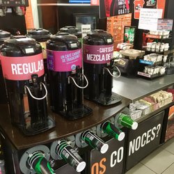 7-Eleven - Variety of fresh coffee. Flavored creamers available.