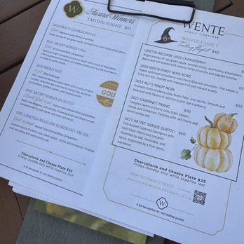 Wente Vineyards - tasting menu - Wine Tasting Room Near Me - Livermore, California Wente Vineyards - tasting menu - Wine Tasting Room Near Me - Livermore, California
