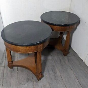 Sir Grout Seattle - Before: eBay add showing the end tables with a dull finish - Tiling Near Me