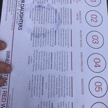 Four Daughter's Winery - Wine flight - Wineries Near Me - Spring Valley, Minnesota
