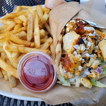 Lemon Zest Cafe - Chicken gyro with fries - Mediterranean Near Me - Glendale, California