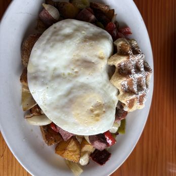 Gigi's Cafe - Corn Beef Hash over Medium Eggs - Cafes Near Me - Portland, Oregon Gigi's Cafe - Corn Beef Hash over Medium Eggs - Cafes Near Me - Portland, Oregon