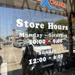 Game Xchange - Store hours and they're not open during posted time.