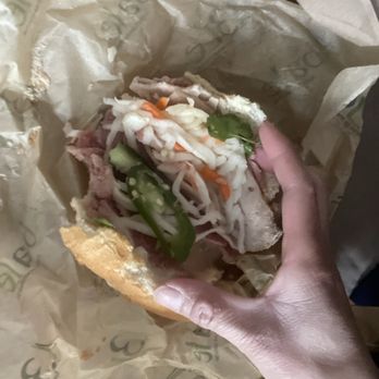 Ba Le Sandwich - In this picture I only took two bites.  I was willing to pay an extra for it thank Jesus I didn't. - Bakeries Near Me - Chicago, Illinois
