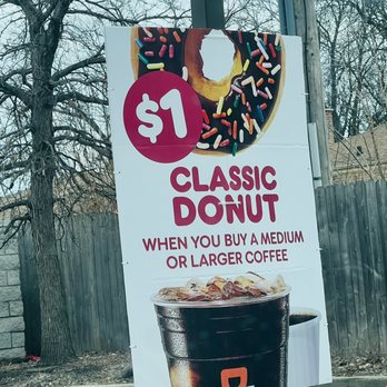 Dunkin' -  a sign for a donut shop - Donuts Near Me - Chicago, Illinois