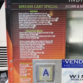 Biryani Cart - Menu 6/19/2022 with current prices. - Indian Near Me - New York, New York